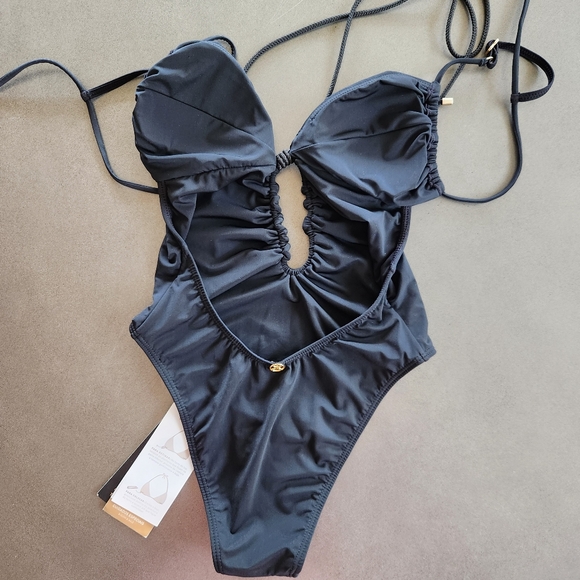 Vix Paula Hermanny Womens Black Mag One Piece Bathing Suit Size Small NWT - Picture 3 of 14